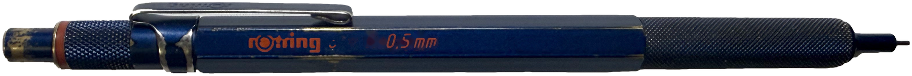 Jayden's worn blue 0.5 mm mechanical pencil